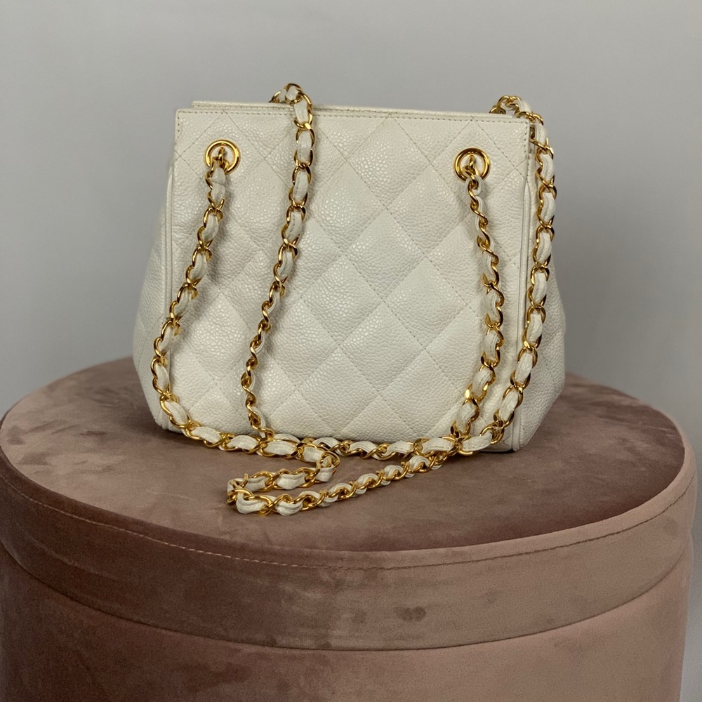 ***sale-2 days only!***Vintage white Caviar Chanel